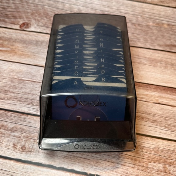 🖤 Vintage Rolodex Black Covered Card File — Complete A–Z Tabs - Picture 2 of 7